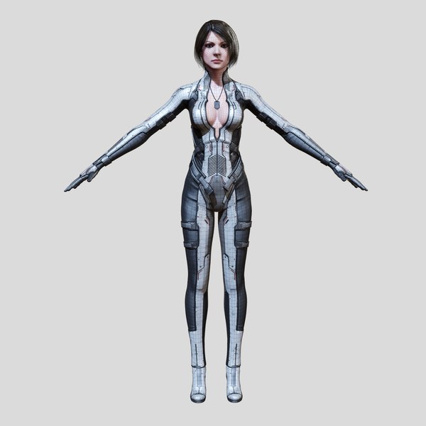 3d sci fi girl