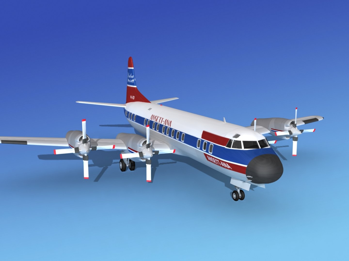 3d Model Propellers Electra Lockheed