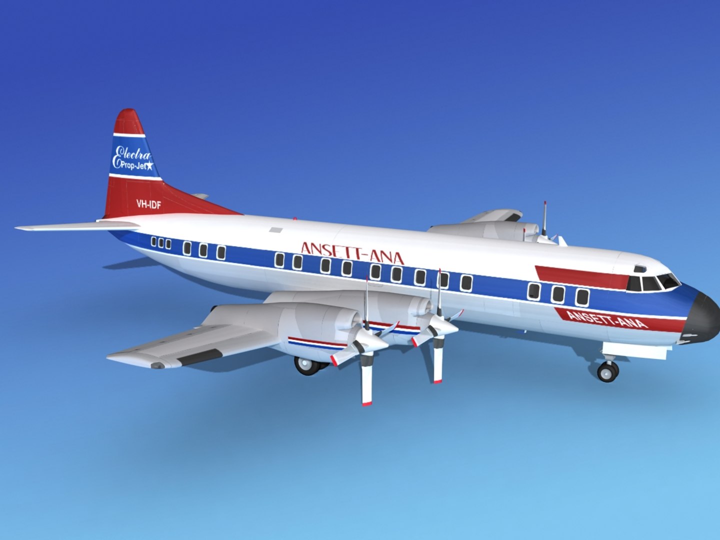 3d model propellers electra lockheed