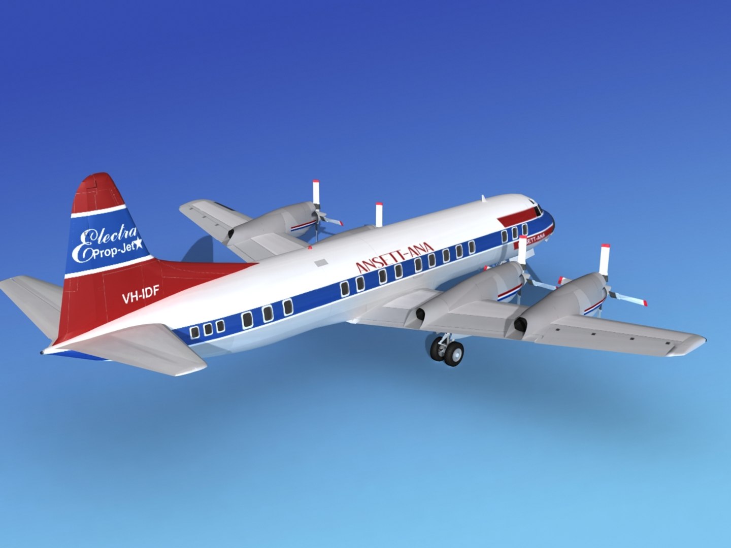 3d model propellers electra lockheed