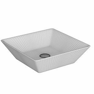 3D table wash basin square