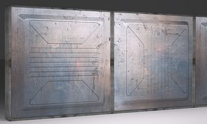 sci-fi wall panel vx 3d model