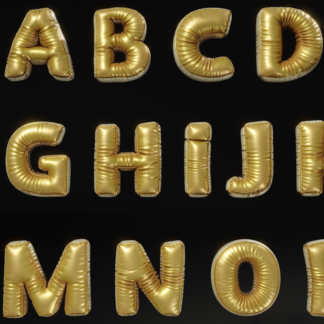 3D Balloon Letter - TurboSquid 1681063
