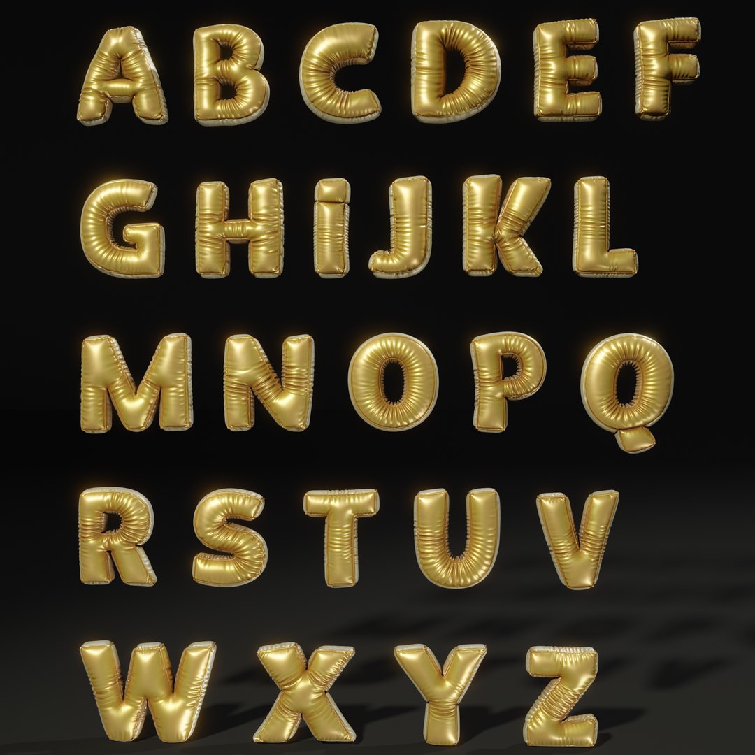 3D Balloon Letter - TurboSquid 1681063