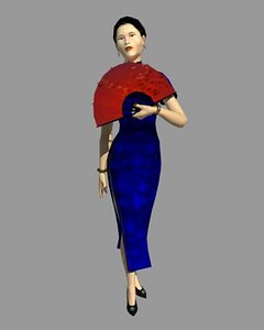 3ds max traditional asian female