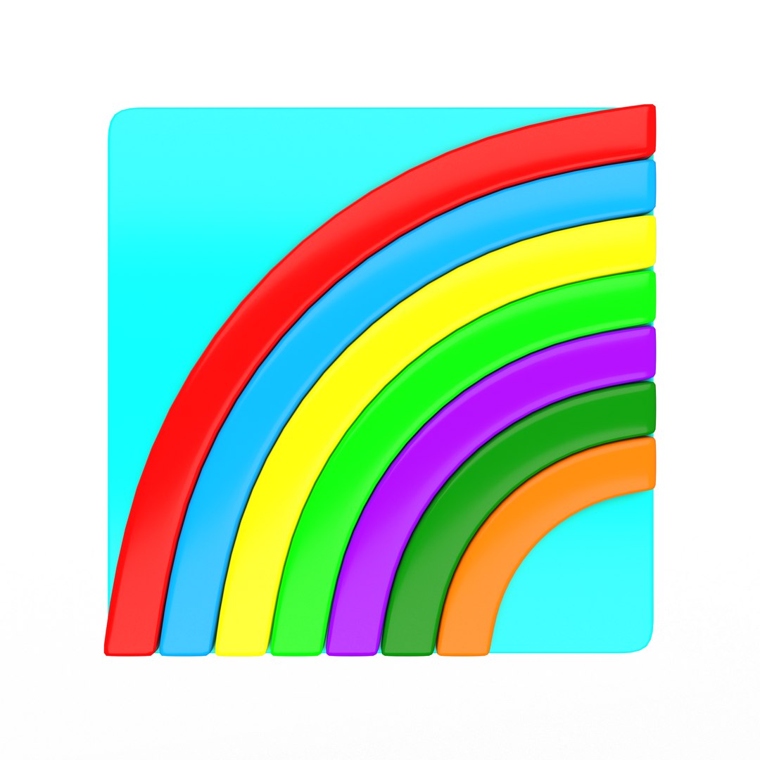 Rainbow Emoji 3D Model TurboSquid 2029199