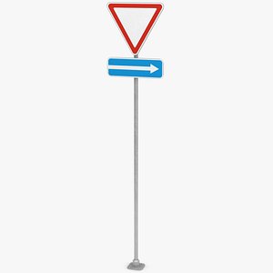 traffic sign way 2 3D
