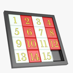 3D Game of fifteen 15 puzzle