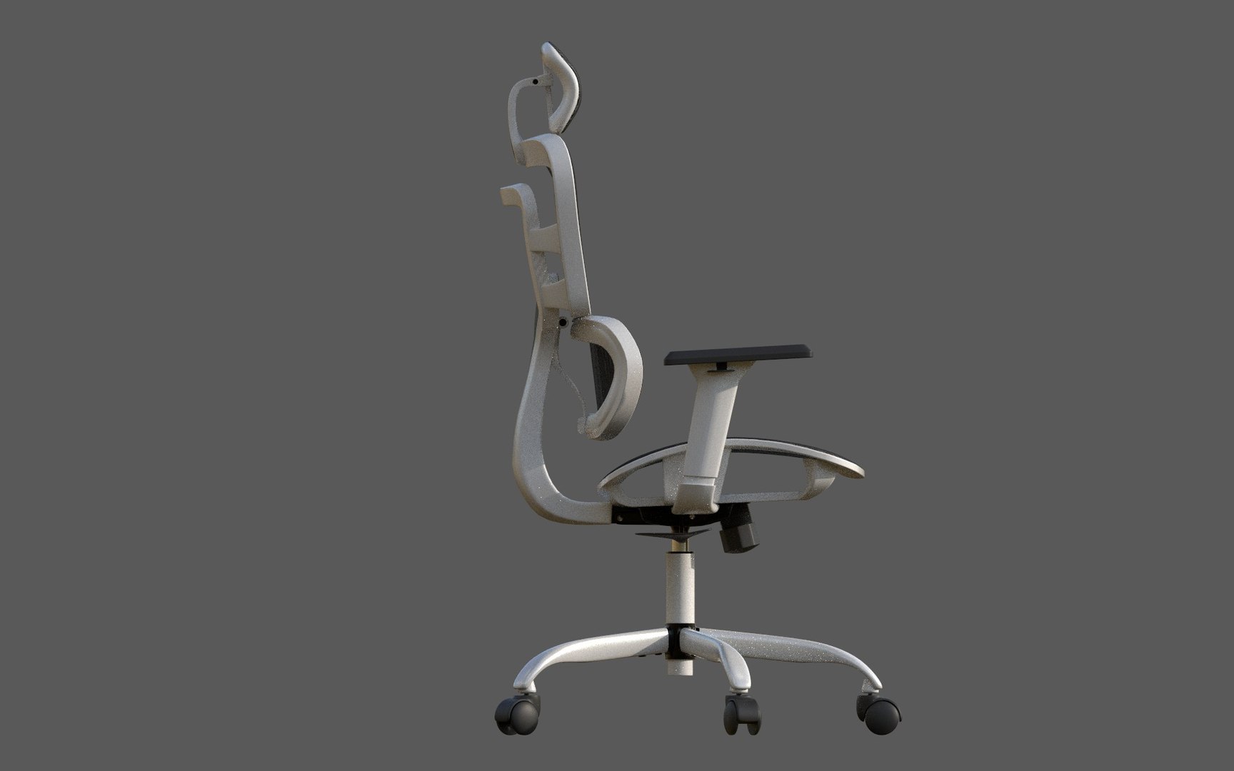 White Work Chair Model - TurboSquid 2443550