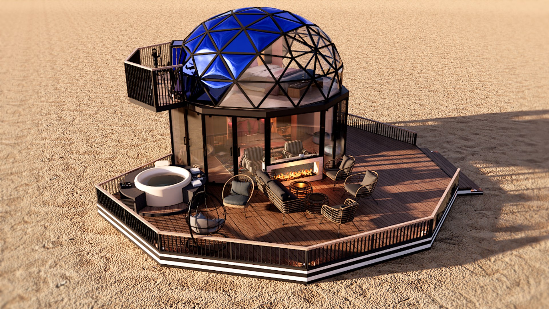 Glamping Pod Geodesic Dome PETRA Low-poly 3D Model 3D - TurboSquid 1732712