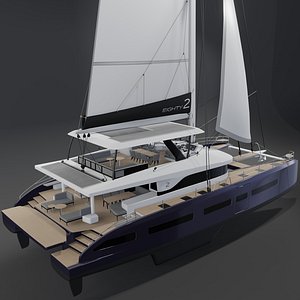 Lagoon Eighty 2 3D Catamaran 82 PBR 3D