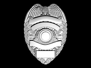 3D sheriff badge
