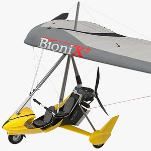 tandem ultralight trike wing 3D model