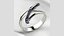 Anello in oro alla moda con linea di diamanti