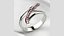 Anello in oro alla moda con linea di diamanti