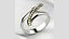 Anello in oro alla moda con linea di diamanti