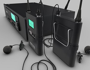 wireless lavalier mic 3d dxf