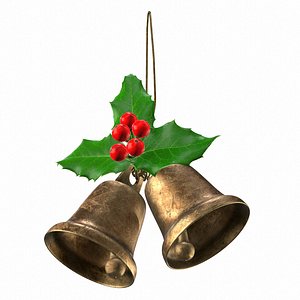 3D bell christmas holly