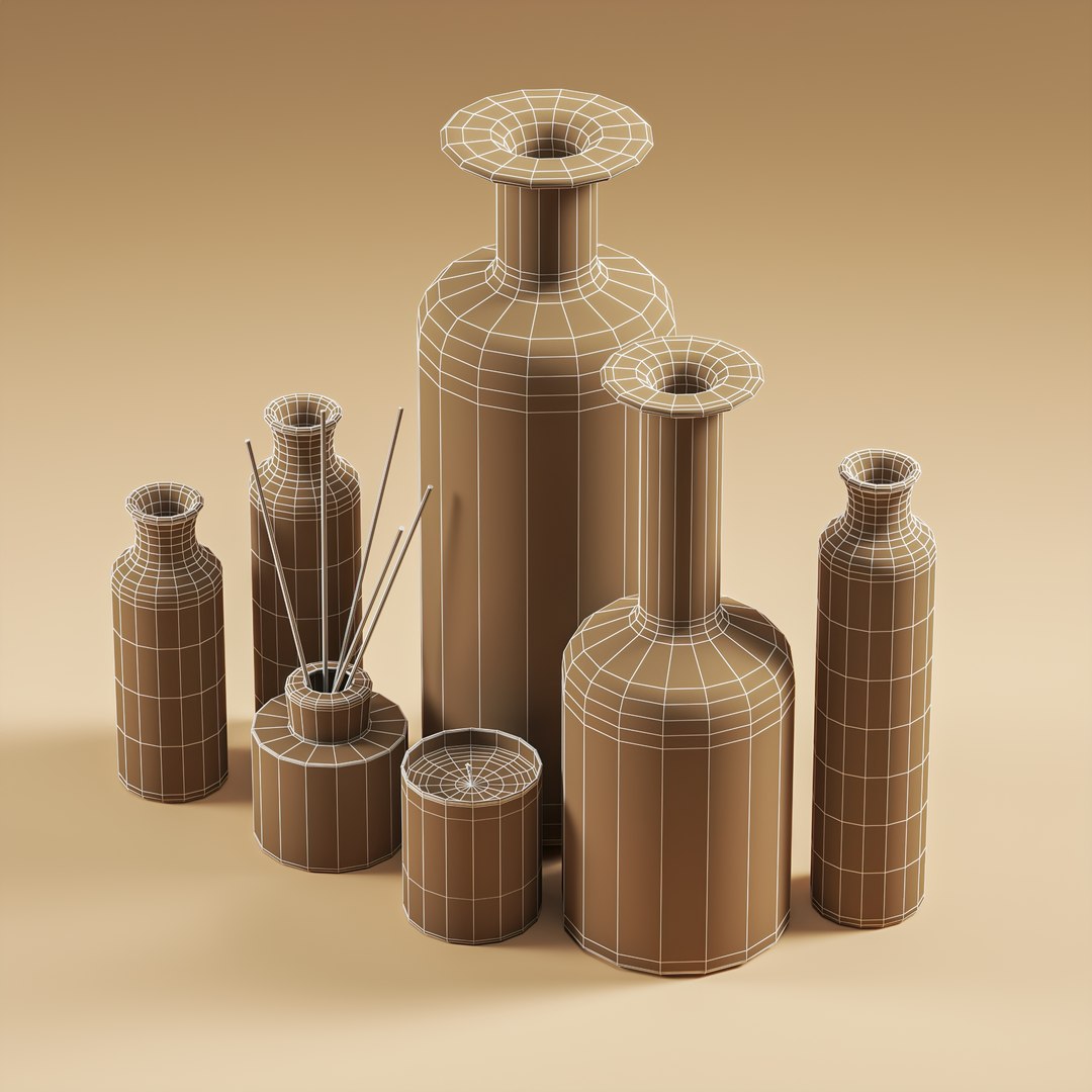 3D Decor Vases Set Model - TurboSquid 1499348
