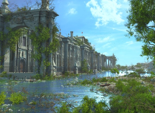 Fantasy Lost Palace 3d environment 3D model