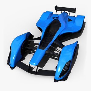 F1 Concept Racing Car Blue Variant