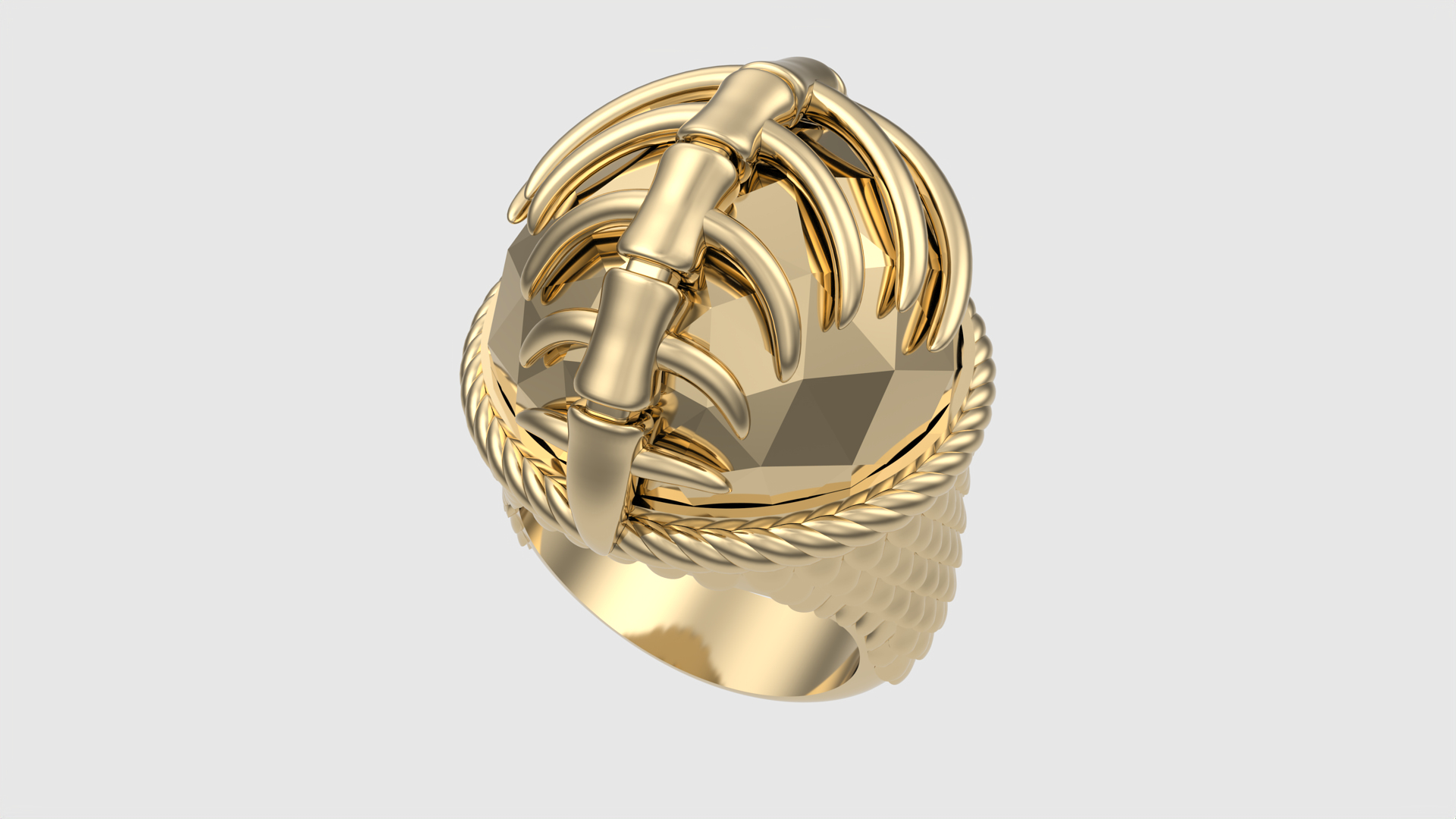Exquisite Spine-Inspired Signet Ring JDBCo 3D Model - TurboSquid 2341439