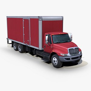 International DuraStar 4300 3ax Box truck s03 3D model