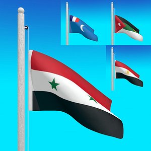 flags syria - 3d max