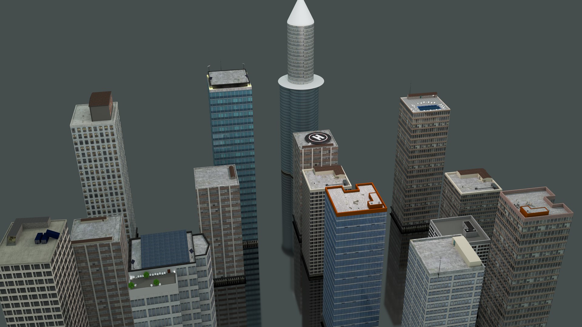 15 City Buildings 3d Blend