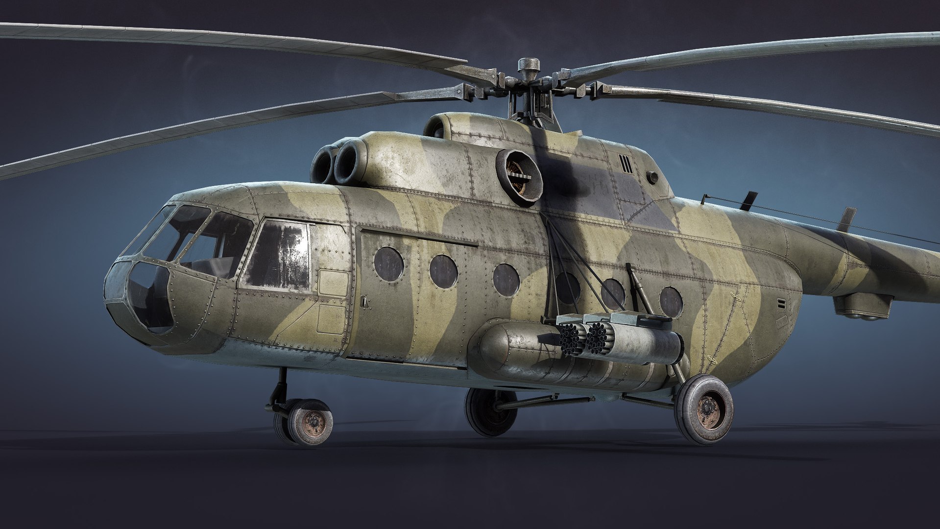 low-poly military helicopter mi-8 3d model https://p.turbosquid.com/ts-thumb/0u/ZBlN2v/6R/03_mi8_preview/jpg/1619102169/1920x1080/fit_q87/ed107b244f32709c3cfaab11dede3a8af0c154b5/03_mi8_preview.jpg