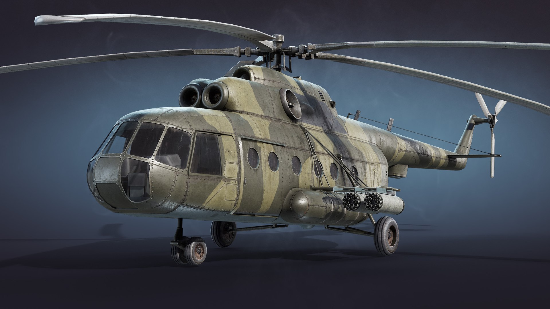 low-poly military helicopter mi-8 3d model https://p.turbosquid.com/ts-thumb/0u/ZBlN2v/QC/01_mi8_preview/jpg/1619102167/1920x1080/fit_q87/a5a4e7614fd390a4acab9f2b346465388e3bf840/01_mi8_preview.jpg