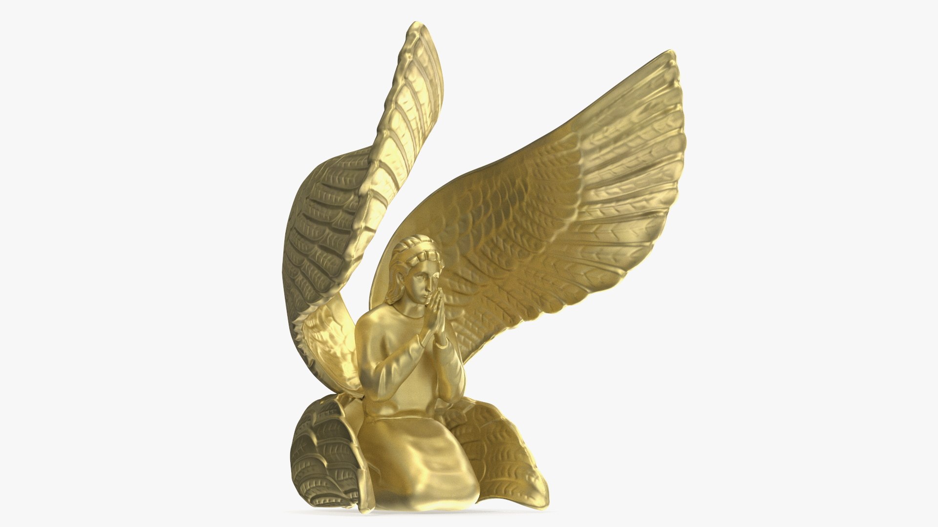 Praying Angel Figure 3D model preview