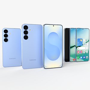 3D Icyblue Samsung Galaxy S25 and S25 Plus