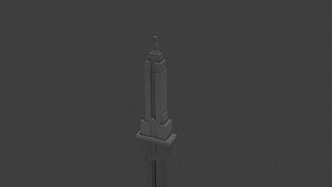 3D simple empire state building model