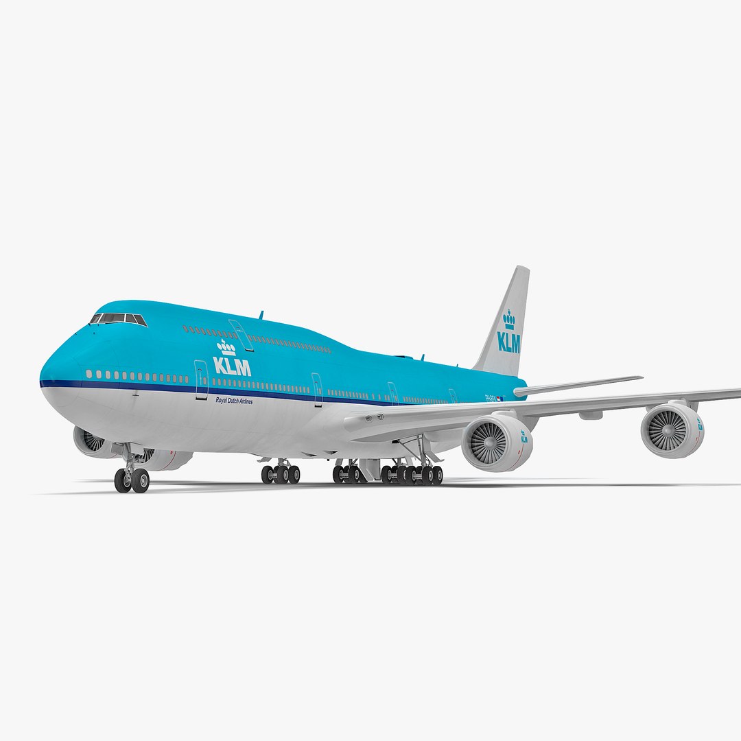 Boeing 747-8I KLM 3D model preview