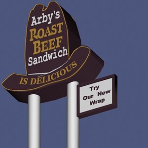 3d sign arby