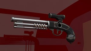 pirate pistol gothic 3D model
