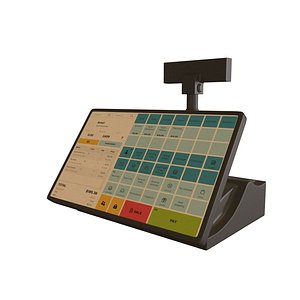 3D pos machine cashier model