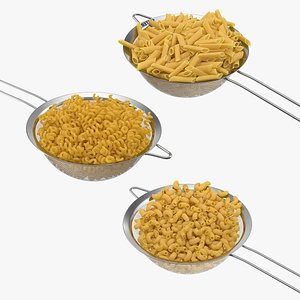 cooked pasta 3D model