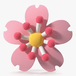 3D model Cherry Blossom Emoji