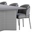 Minotti Lou стул со столешницей для обеденного стола fil noir