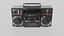 3D retro boombox