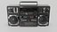 3D retro boombox