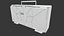 3D retro boombox