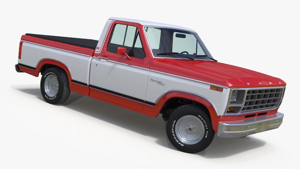 modelo 3d Camioneta Ford Serie F Ranger 1980 de color rojo - TurboSquid ...