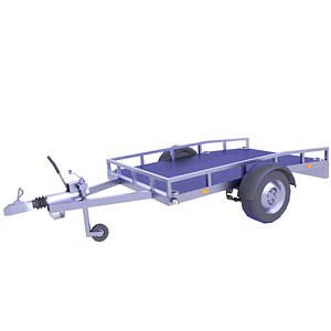 Motorbikes Quads Trailer Low Poly 25 3D model