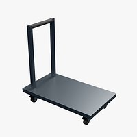 Flat Platform Workshop Cart 1050x610mm Configuration 02