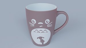Totoro Style Ceramic Coffee mug 3D model 3D model