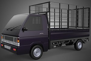 CAGE PICK UP FLAT DECK COLT DELICA L300 PICKUP TRUCK CARGO BED 3D