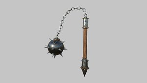 3D model Medieval Flail 02 Steel - Character Fantasy Weaponry
